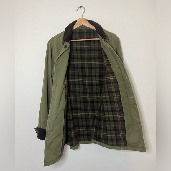 VINTAGE CANVAS BARN COAT WITH CORDUROY COLLAR AND CUFFS MEN’S SIZE S - Picture 5 of 5